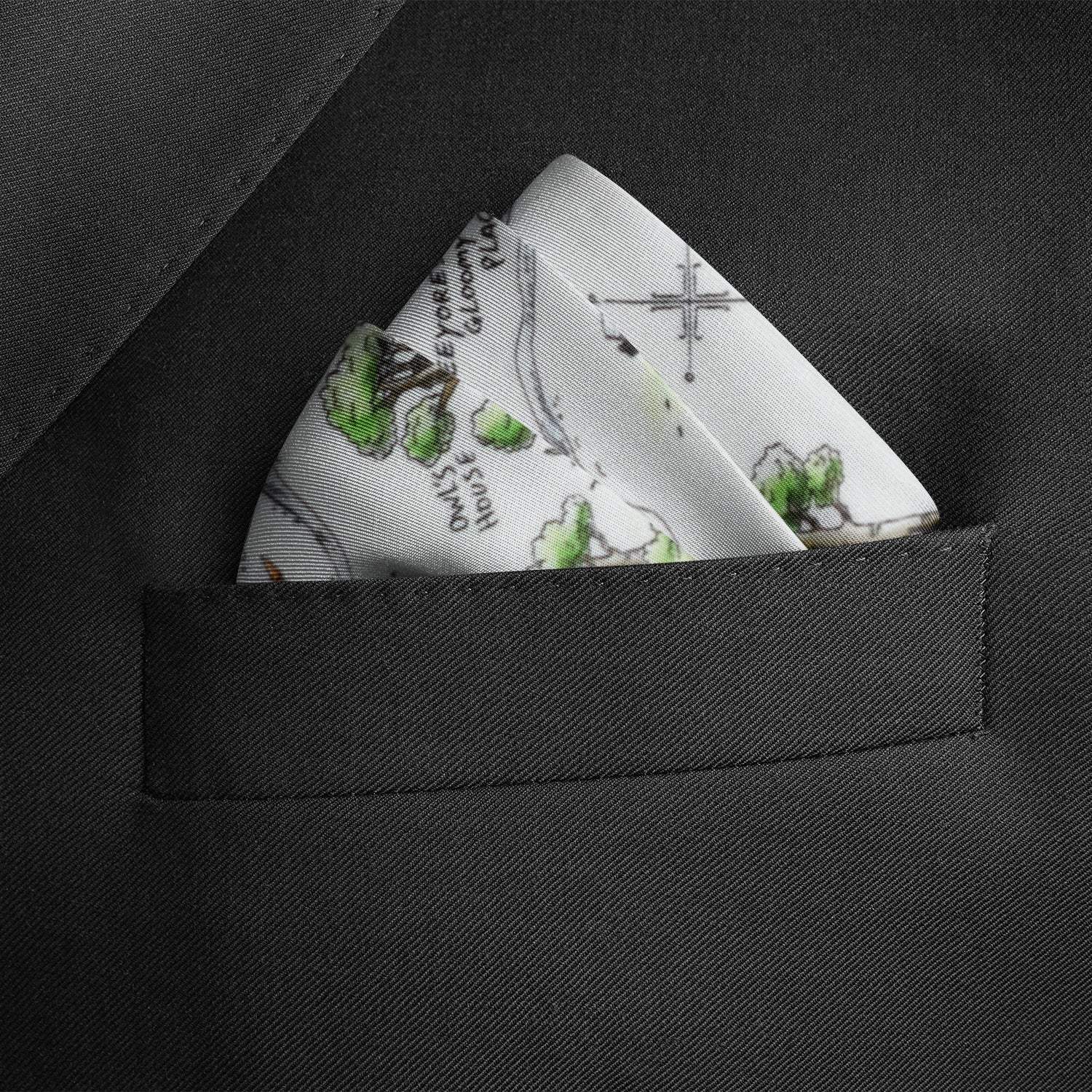 Disney Winnie the Pooh Map Pocket Square - Cufflinks.com - Flyclothing LLC