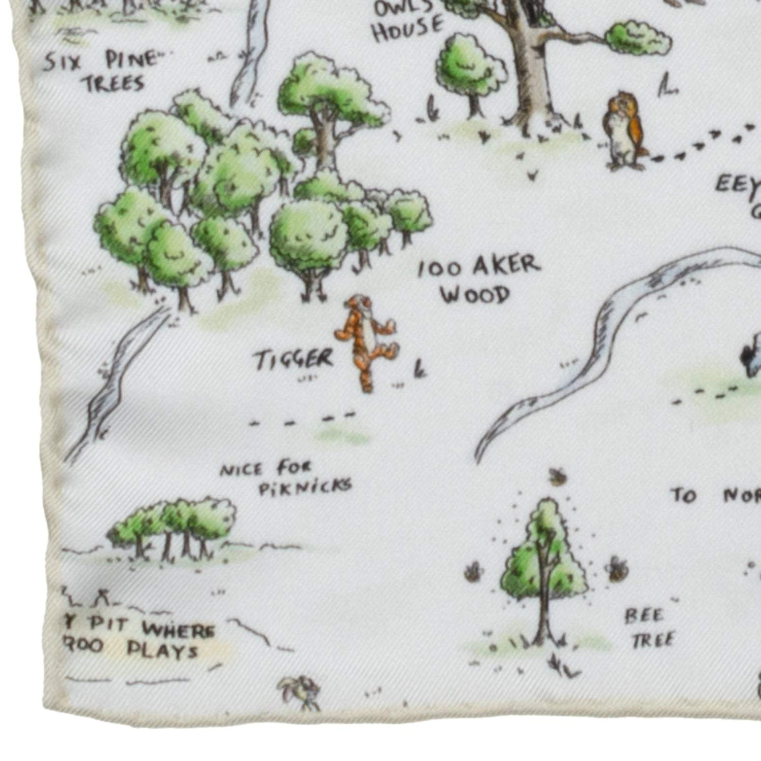 Disney Winnie the Pooh Map Pocket Square - Cufflinks.com - Flyclothing LLC