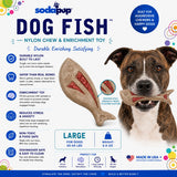 Dog Fish Nylon Dog Chew & Enrichment Toy | Ultra-Durable for Aggressive Chewers | SodaPup - SodaPup/True Dogs, LLC - Flyclothing LLC