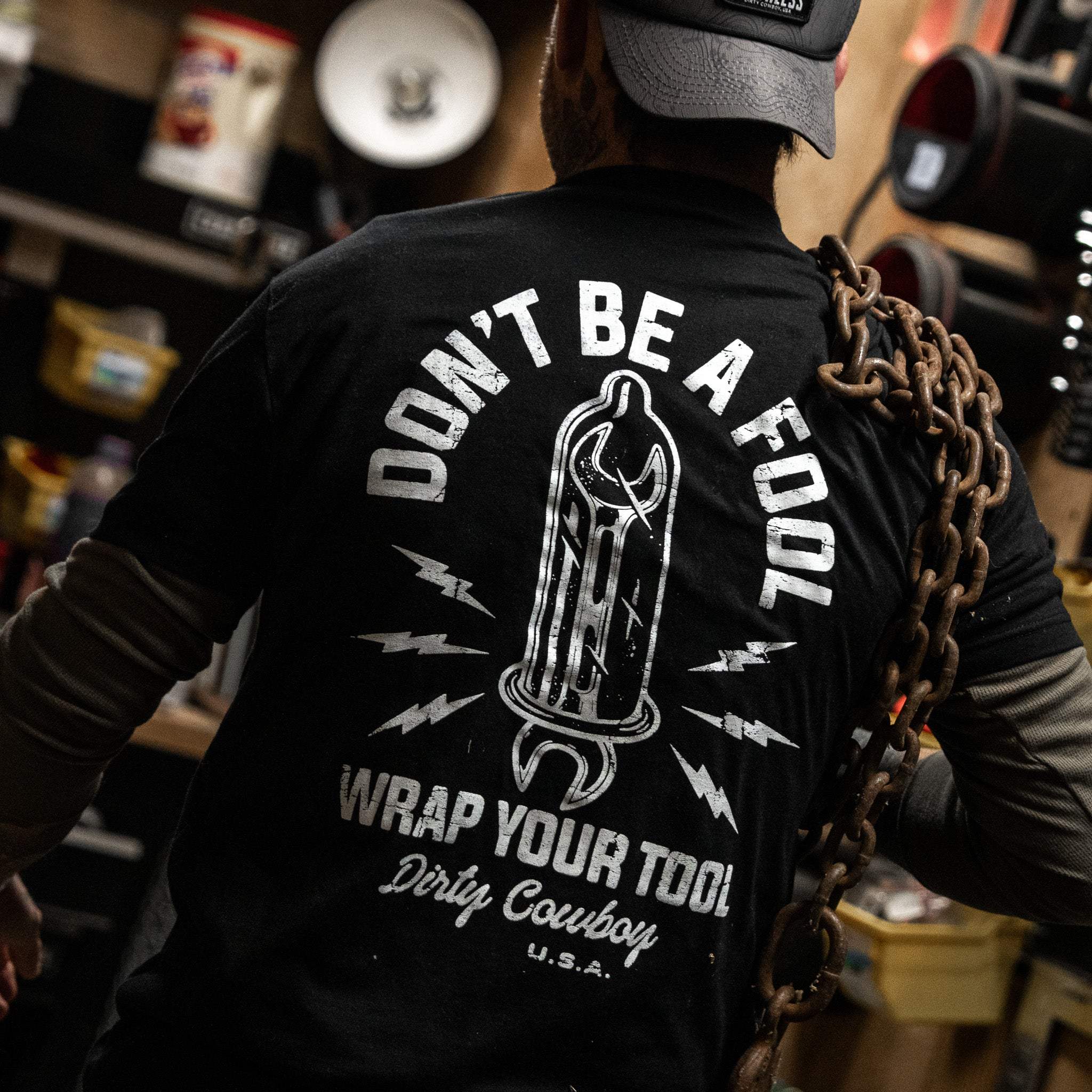 Don't Be a Fool. Wrap Your Tool Men's T-Shirt - DIRTY COWBOY USA - Flyclothing LLC