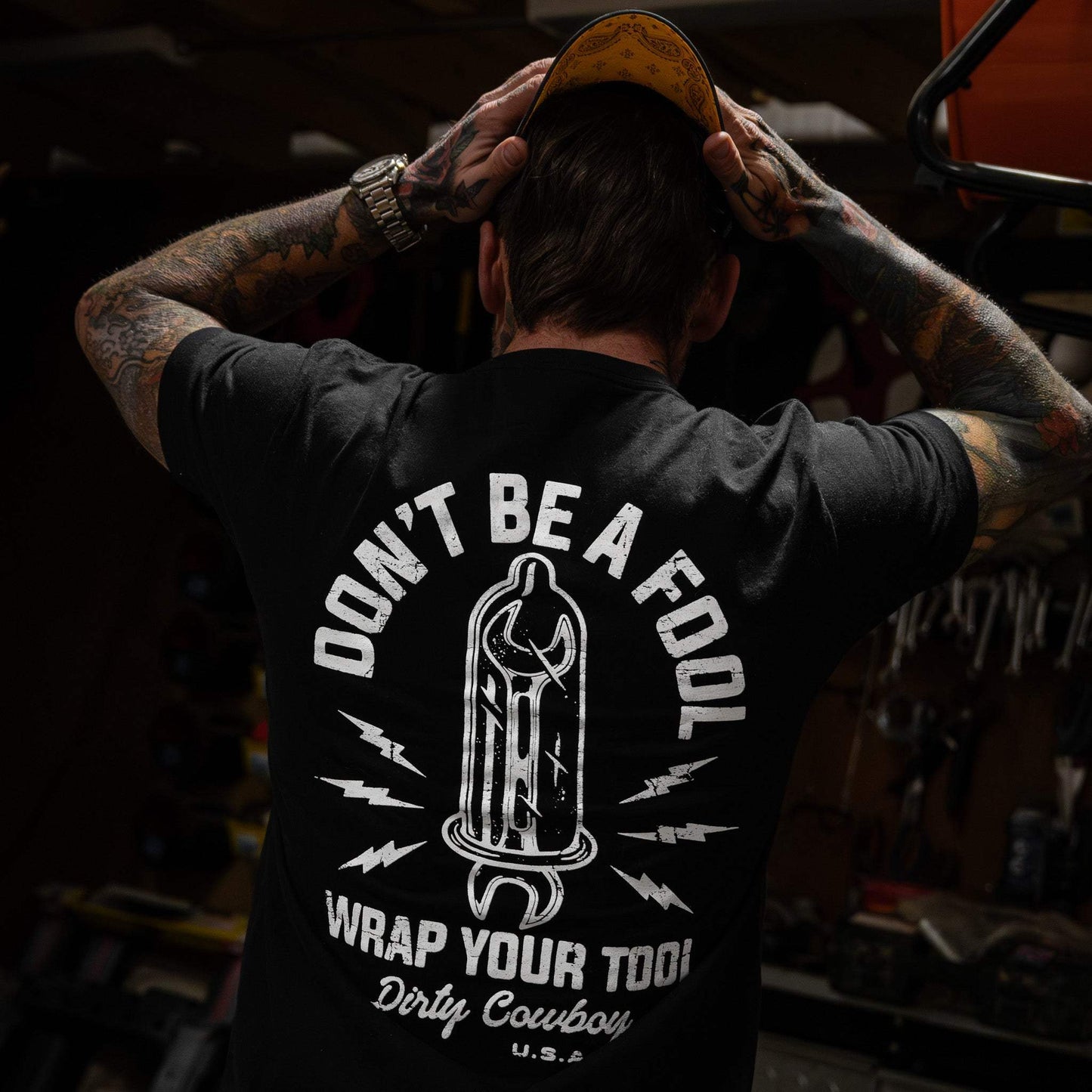 Don't Be a Fool. Wrap Your Tool Men's T-Shirt - DIRTY COWBOY USA - Flyclothing LLC