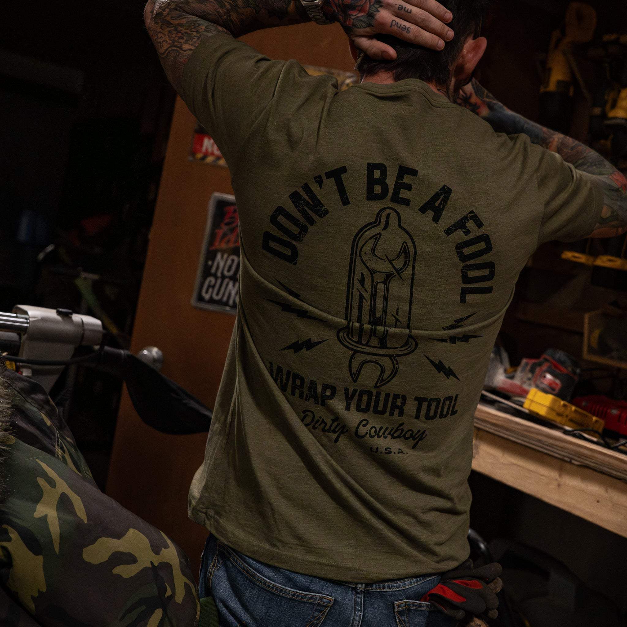 Don't Be a Fool. Wrap Your Tool Men's T-Shirt - DIRTY COWBOY USA - Flyclothing LLC