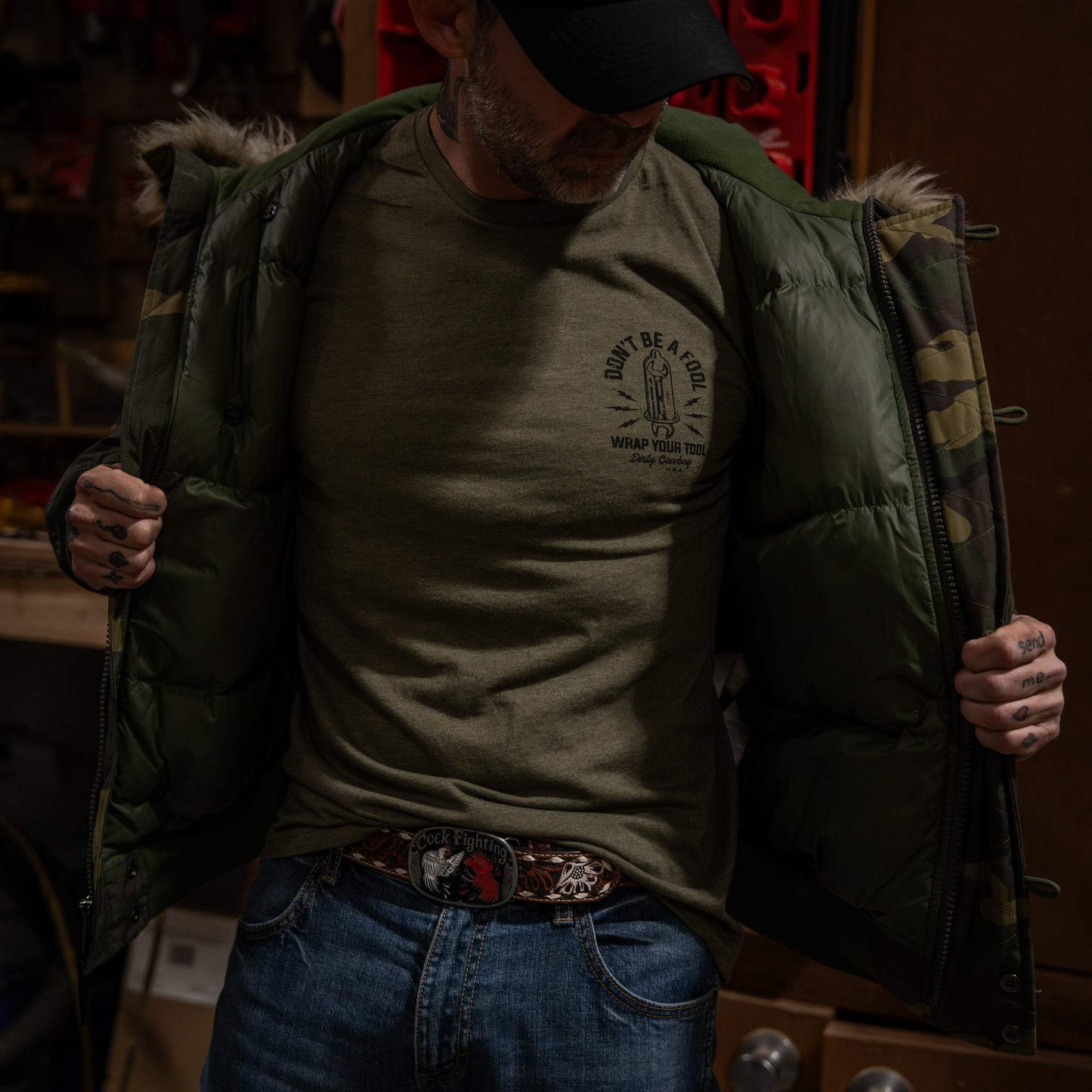 Don't Be a Fool. Wrap Your Tool Men's T-Shirt - DIRTY COWBOY USA - Flyclothing LLC