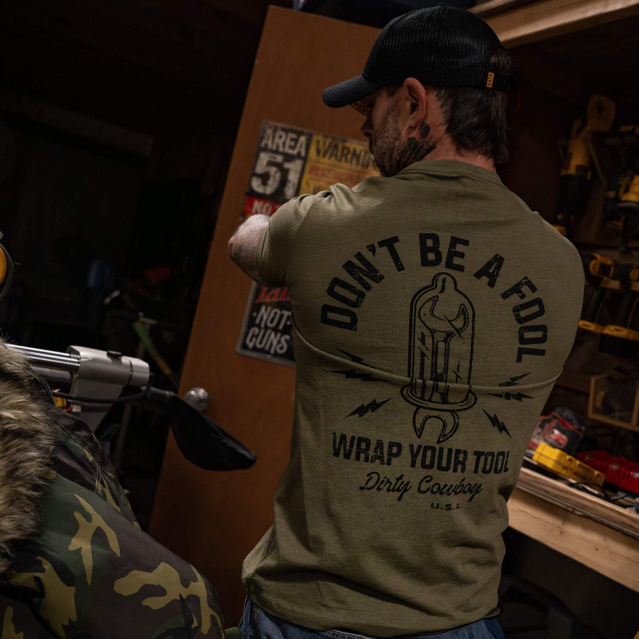 Don't Be a Fool. Wrap Your Tool Men's T-Shirt - DIRTY COWBOY USA - Flyclothing LLC