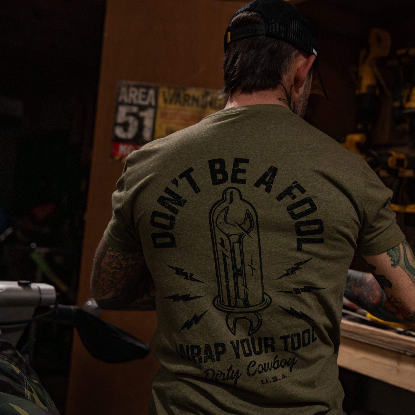 Don't Be a Fool. Wrap Your Tool Men's T-Shirt - DIRTY COWBOY USA - Flyclothing LLC