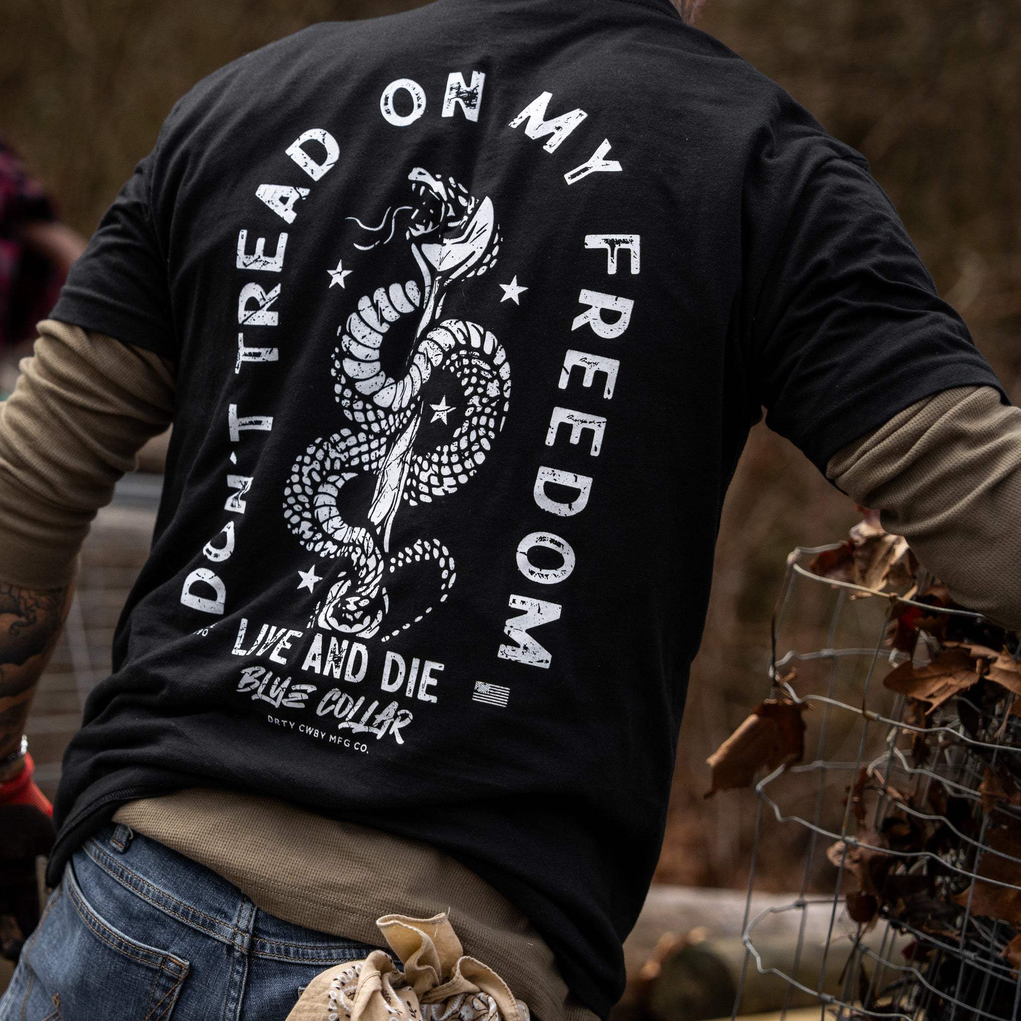 Don't Tread On My Freedom Men's T-Shirt - DIRTY COWBOY USA - Flyclothing LLC