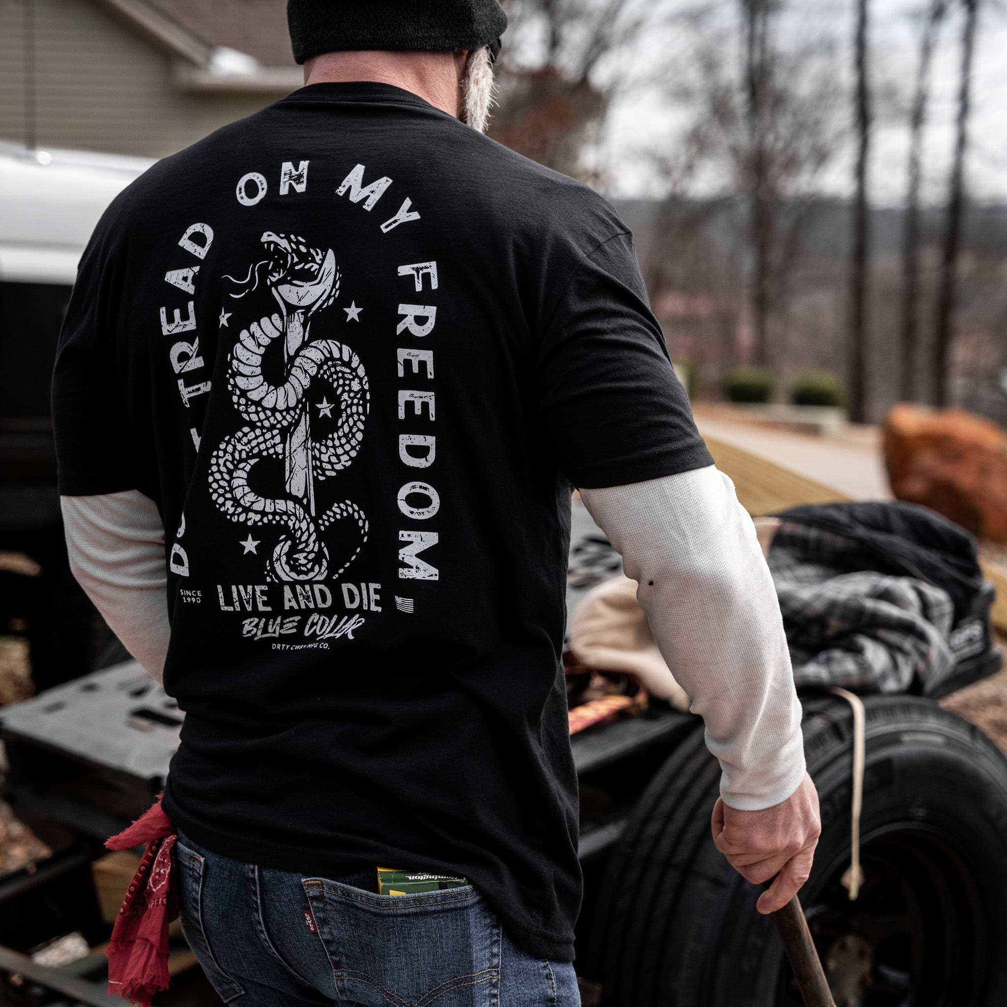 Don't Tread On My Freedom Men's T-Shirt - DIRTY COWBOY USA - Flyclothing LLC