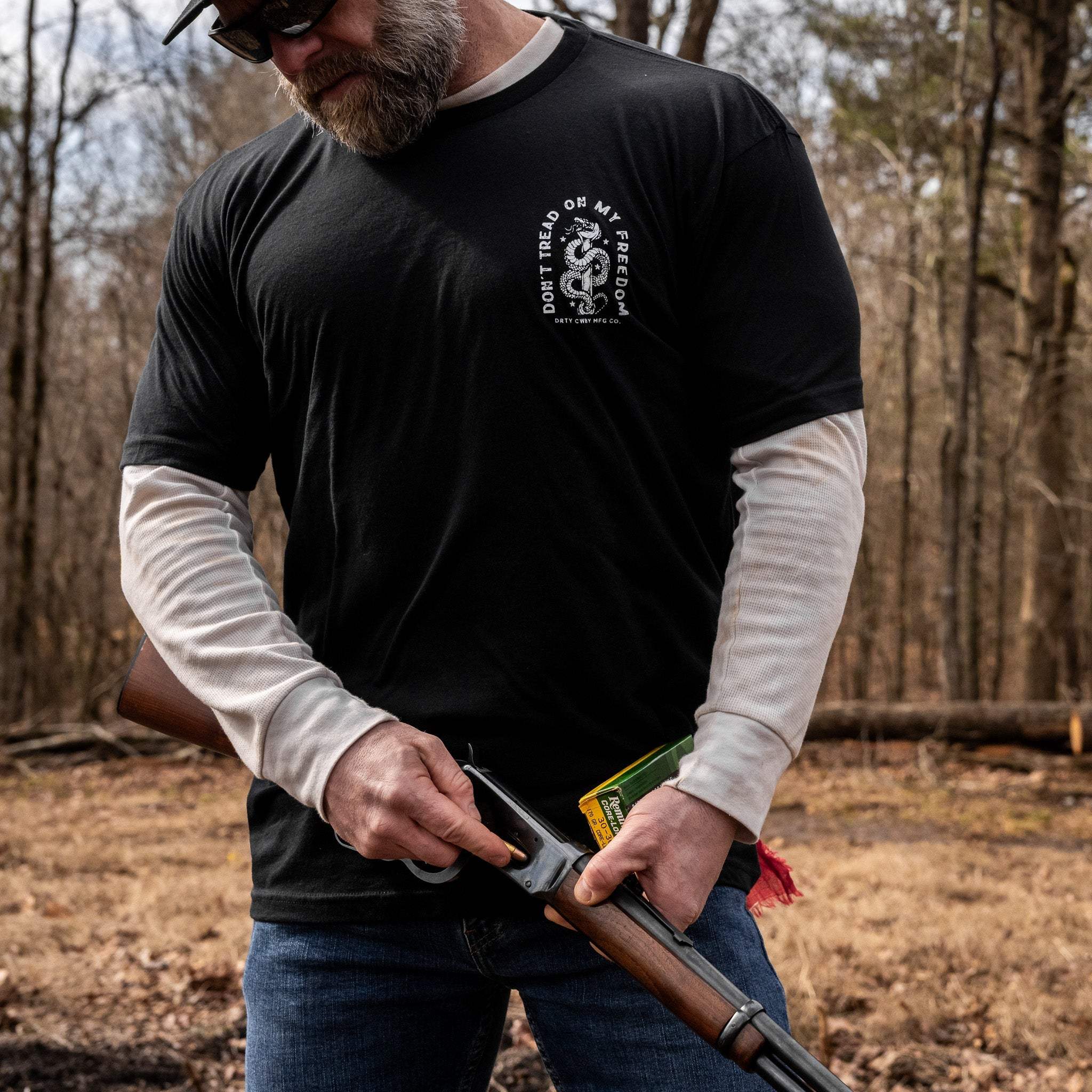 Don't Tread On My Freedom Men's T-Shirt - DIRTY COWBOY USA - Flyclothing LLC