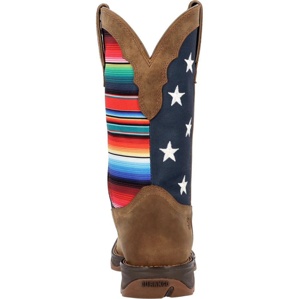 Lady Rebel by Durango® Women's Dusty Brown Serape Flag Western Boot - Durango - Flyclothing LLC