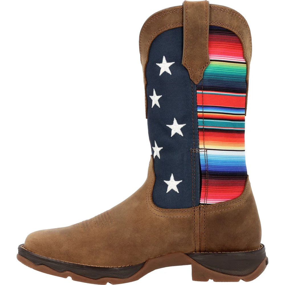 Lady Rebel by Durango® Women's Dusty Brown Serape Flag Western Boot - Durango - Flyclothing LLC