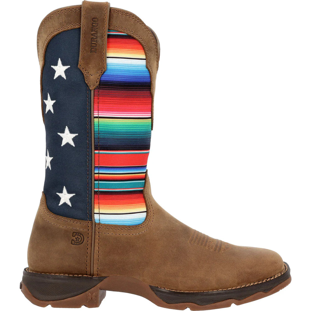 Lady Rebel by Durango® Women's Dusty Brown Serape Flag Western Boot - Durango - Flyclothing LLC