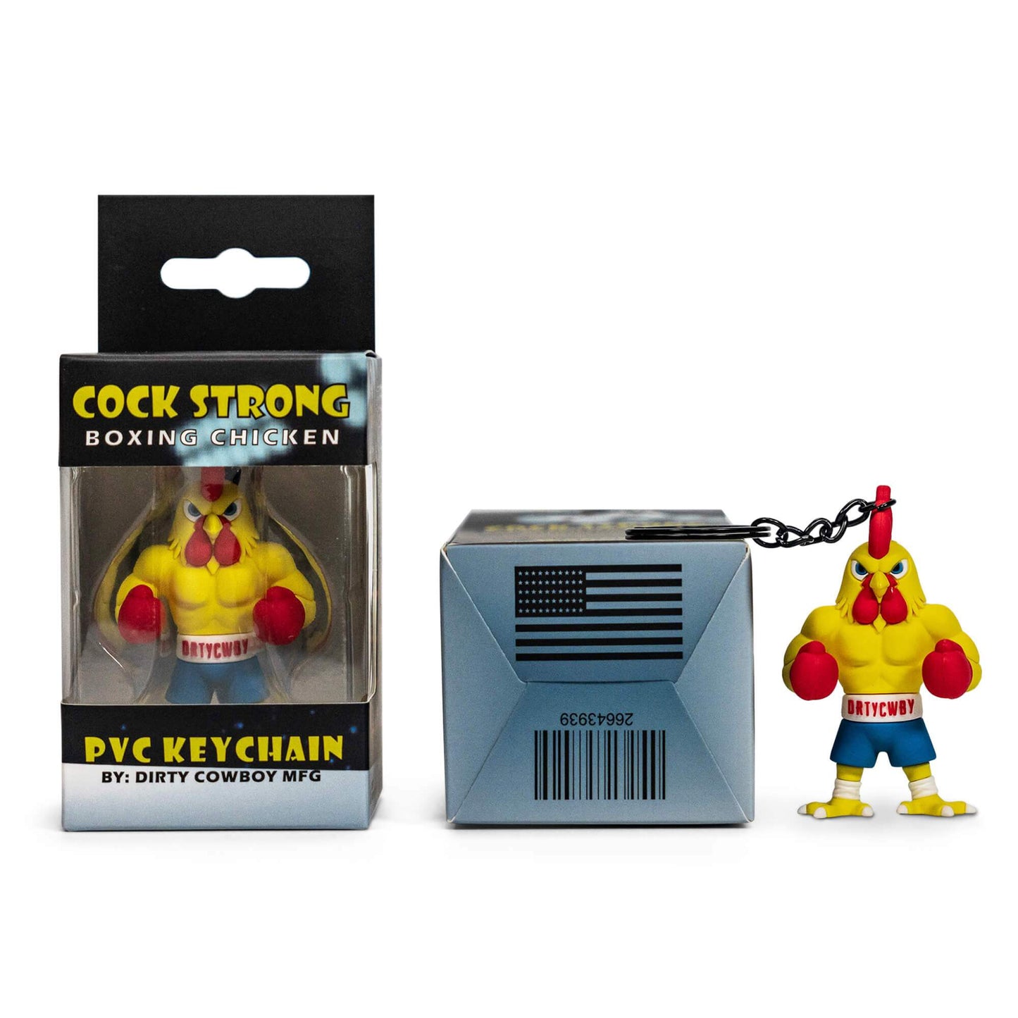 Drtycwby Boxing Chicken PVC Keychain - DIRTY COWBOY USA - Flyclothing LLC