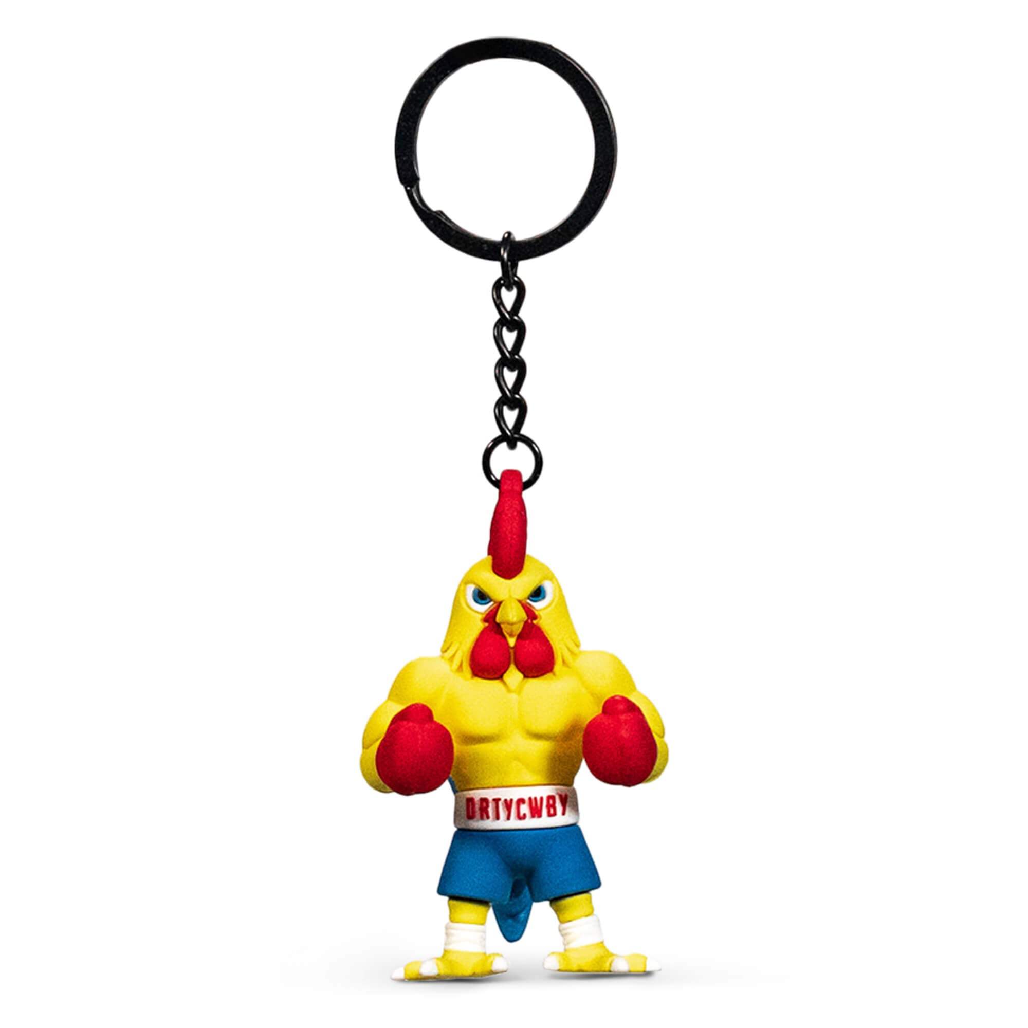 Drtycwby Boxing Chicken PVC Keychain - DIRTY COWBOY USA - Flyclothing LLC