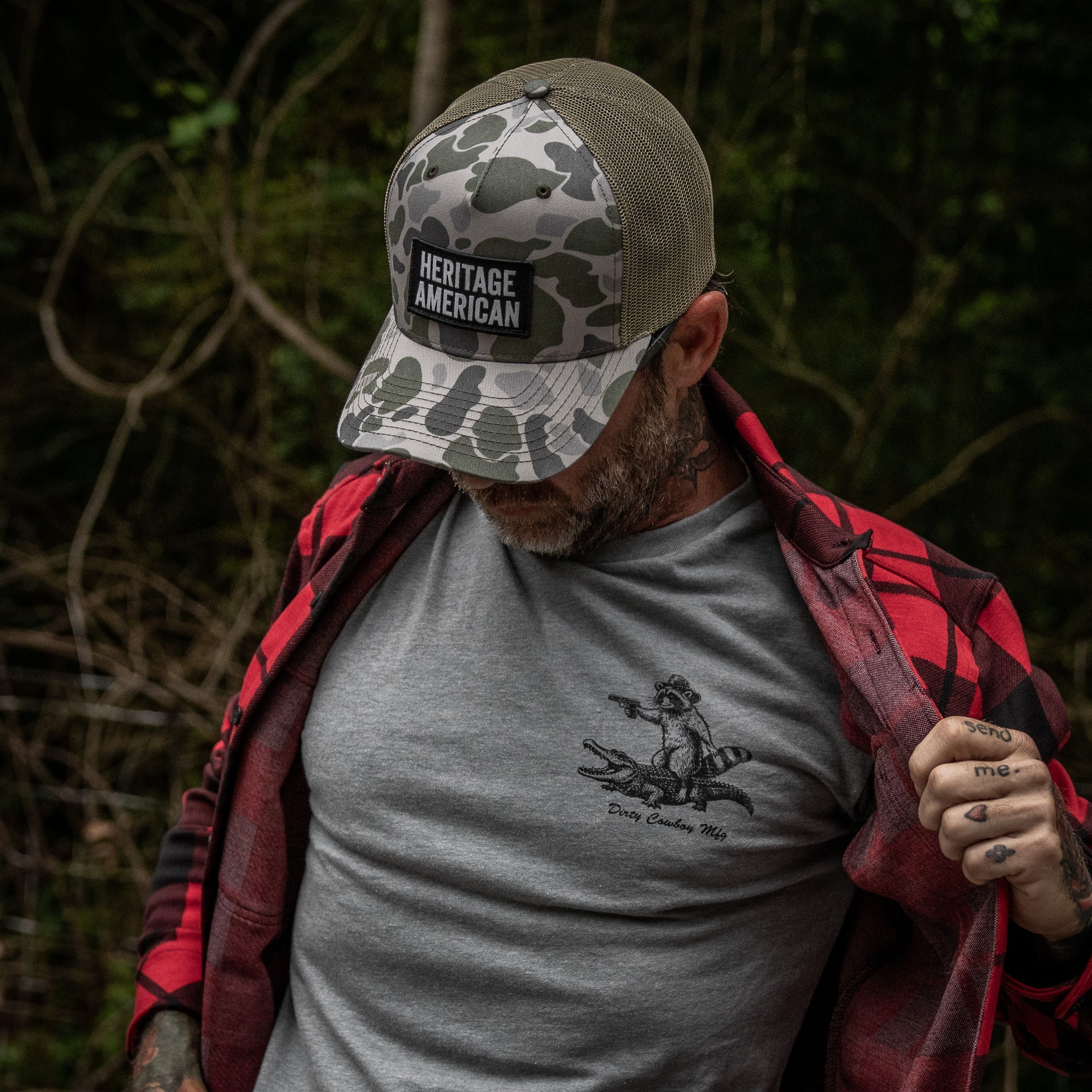 Heritage American Patch Snapback Hat - DIRTY COWBOY USA - Flyclothing LLC