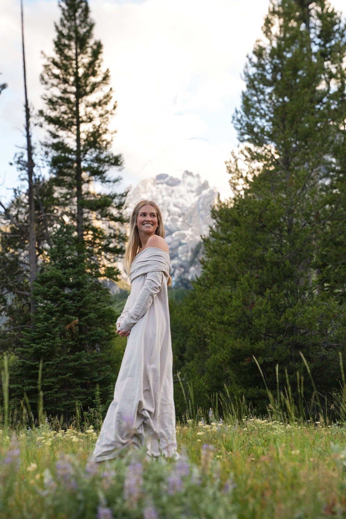 French Terry Curtain Dress - Putty - PLANET by Lauren G - Flyclothing LLC
