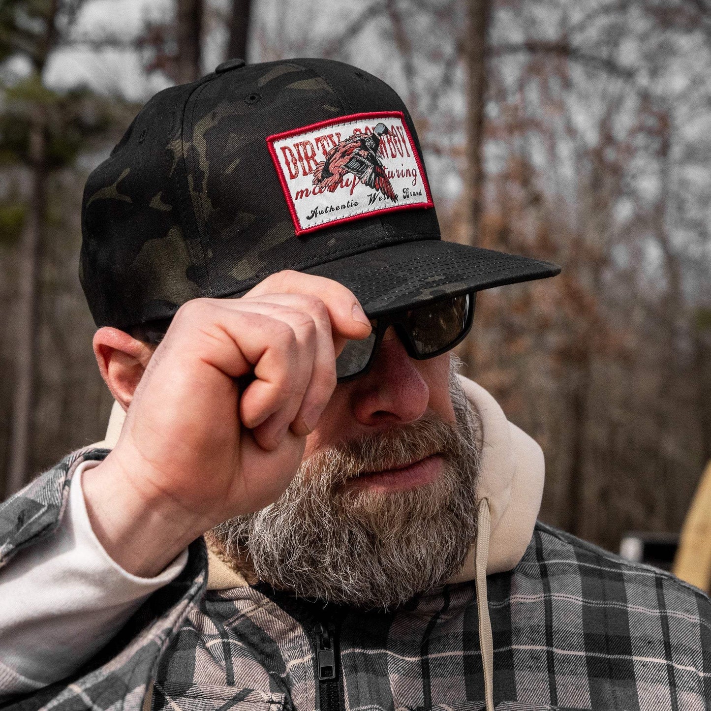 Flying Duck Dirty Cowboy Patch Flatbill Snapback - DIRTY COWBOY USA - Flyclothing LLC