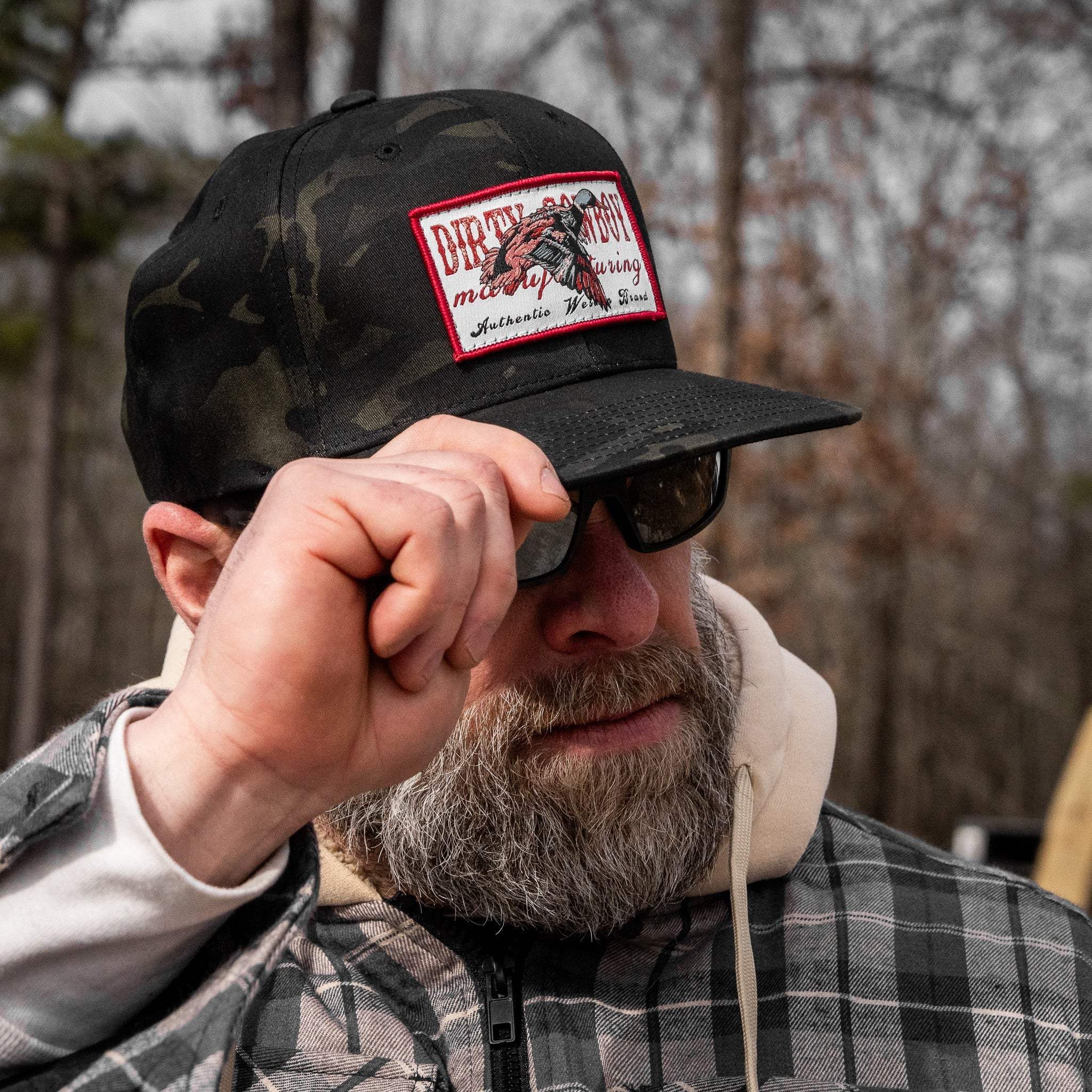 Flying Duck Dirty Cowboy Patch Flatbill Snapback - DIRTY COWBOY USA - Flyclothing LLC