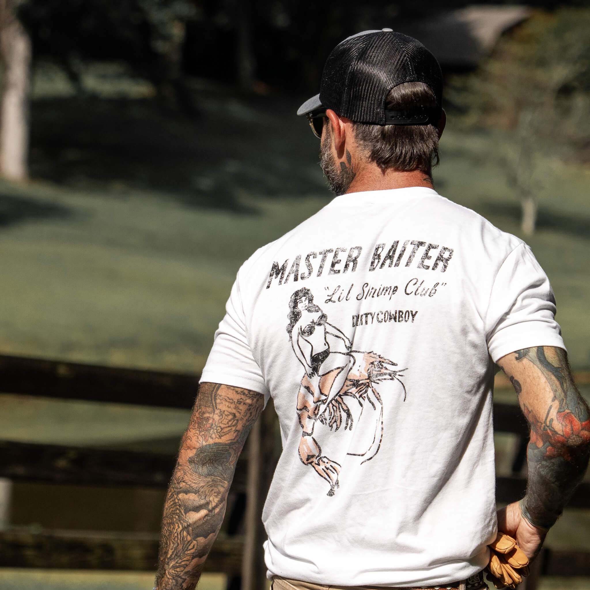 Master Baiter "Lil Shrimp Club" Men's T-Shirt - DIRTY COWBOY USA - Flyclothing LLC