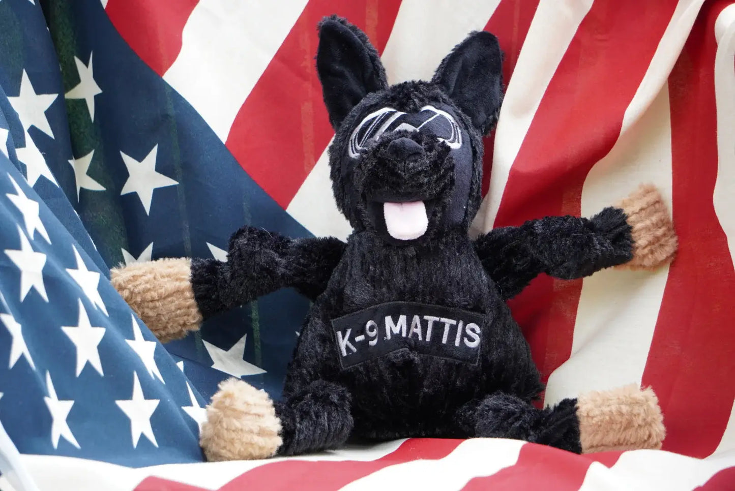 HuggleCause™, Project K-9 Hero, K-9 Mattis Knottie® Plush Dog Toy, Large - HuggleHounds - Flyclothing LLC