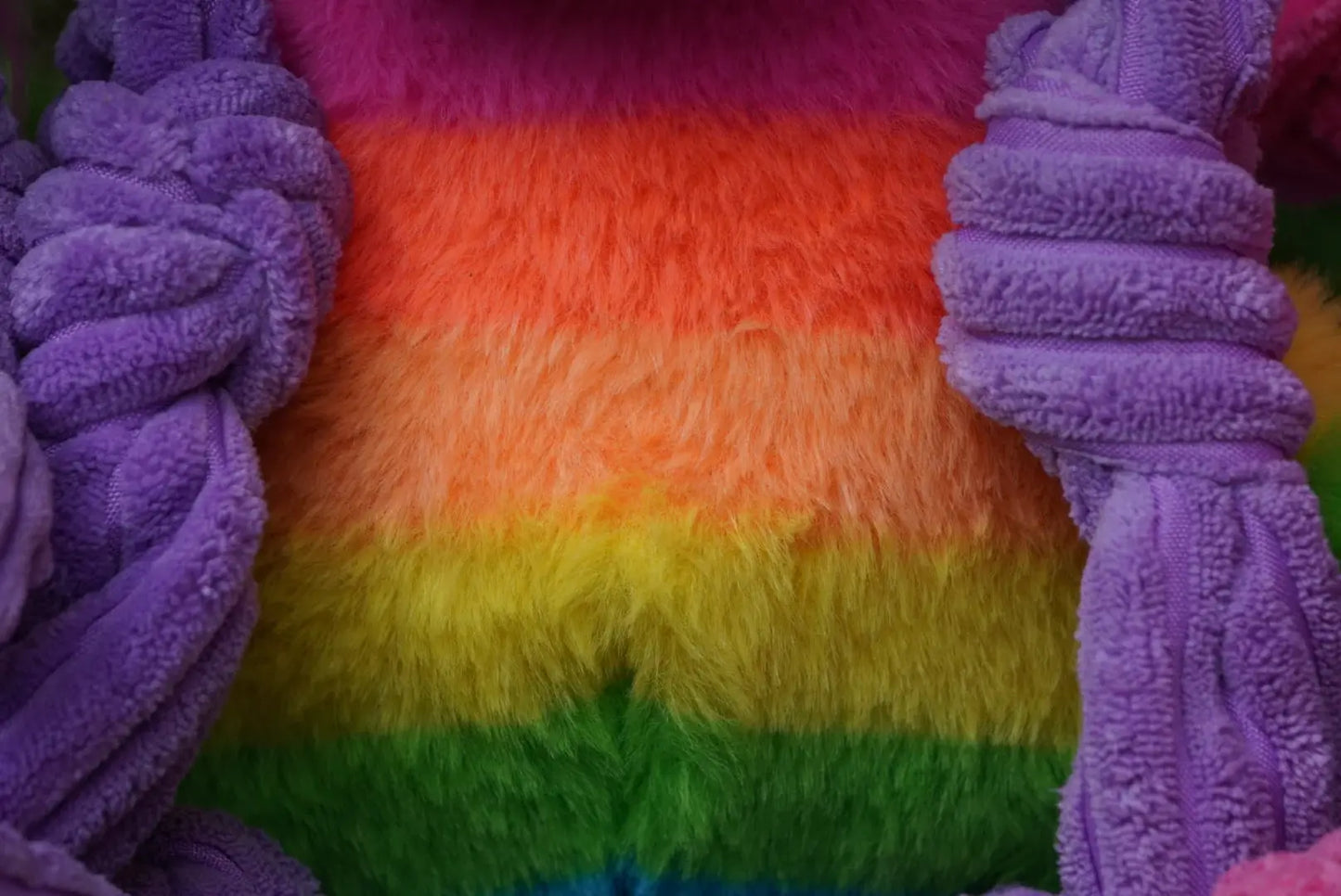 Rainbow Unicorn Knottie® Plush Dog Toy - HuggleHounds - Flyclothing LLC