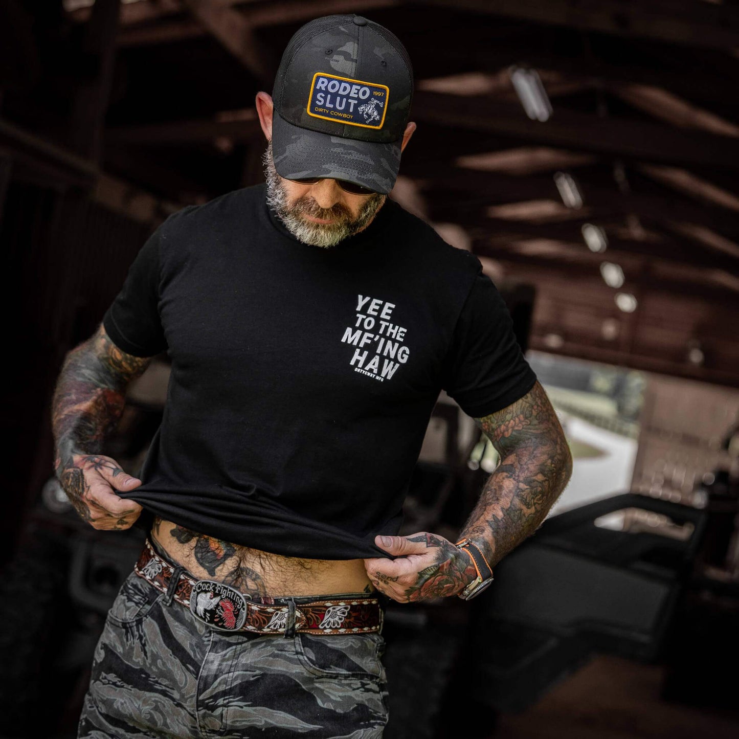 Yee To The Mf'Ing Haw Rodeo Men's T-Shirt - DIRTY COWBOY USA - Flyclothing LLC