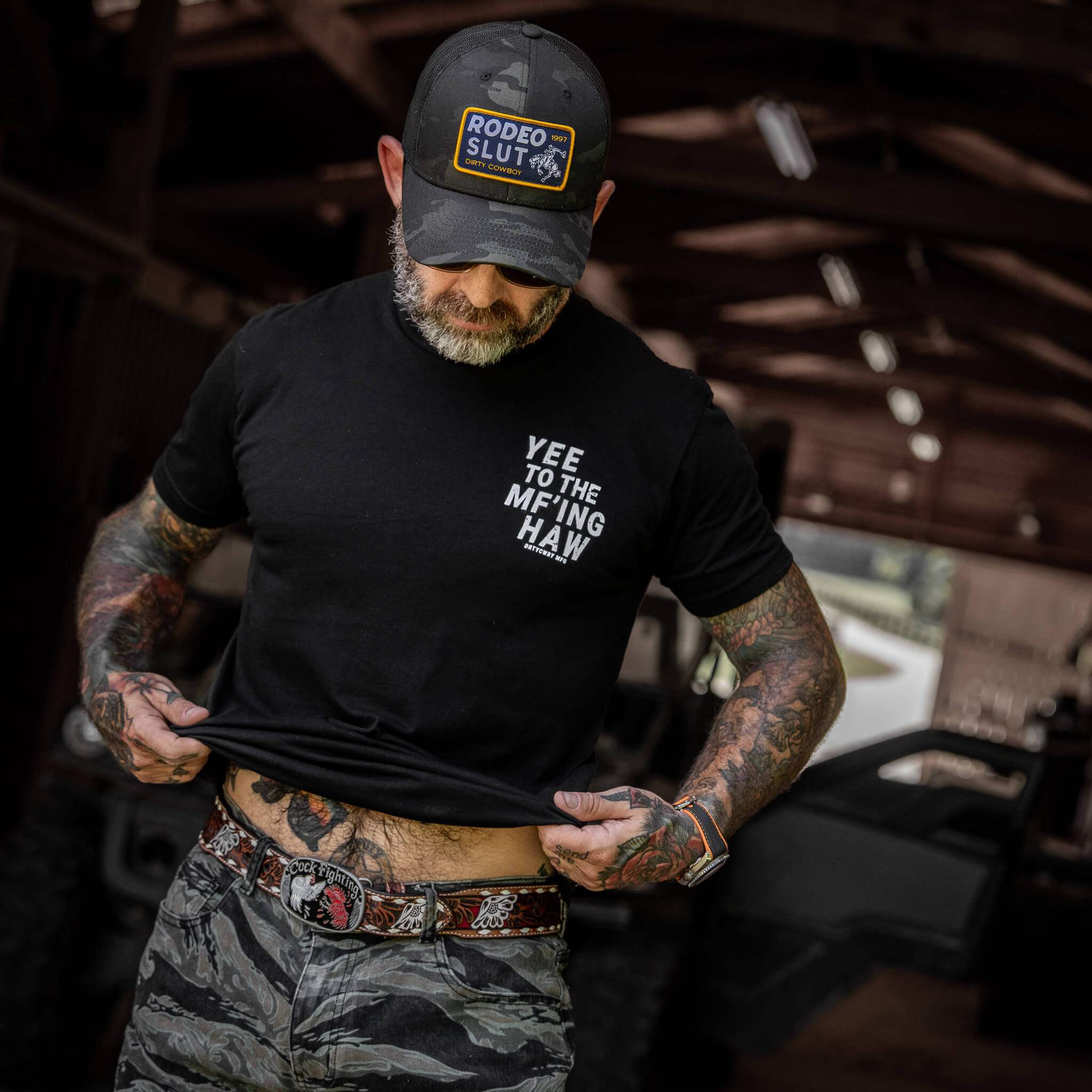 Yee To The Mf'Ing Haw Rodeo Men's T-Shirt - DIRTY COWBOY USA - Flyclothing LLC