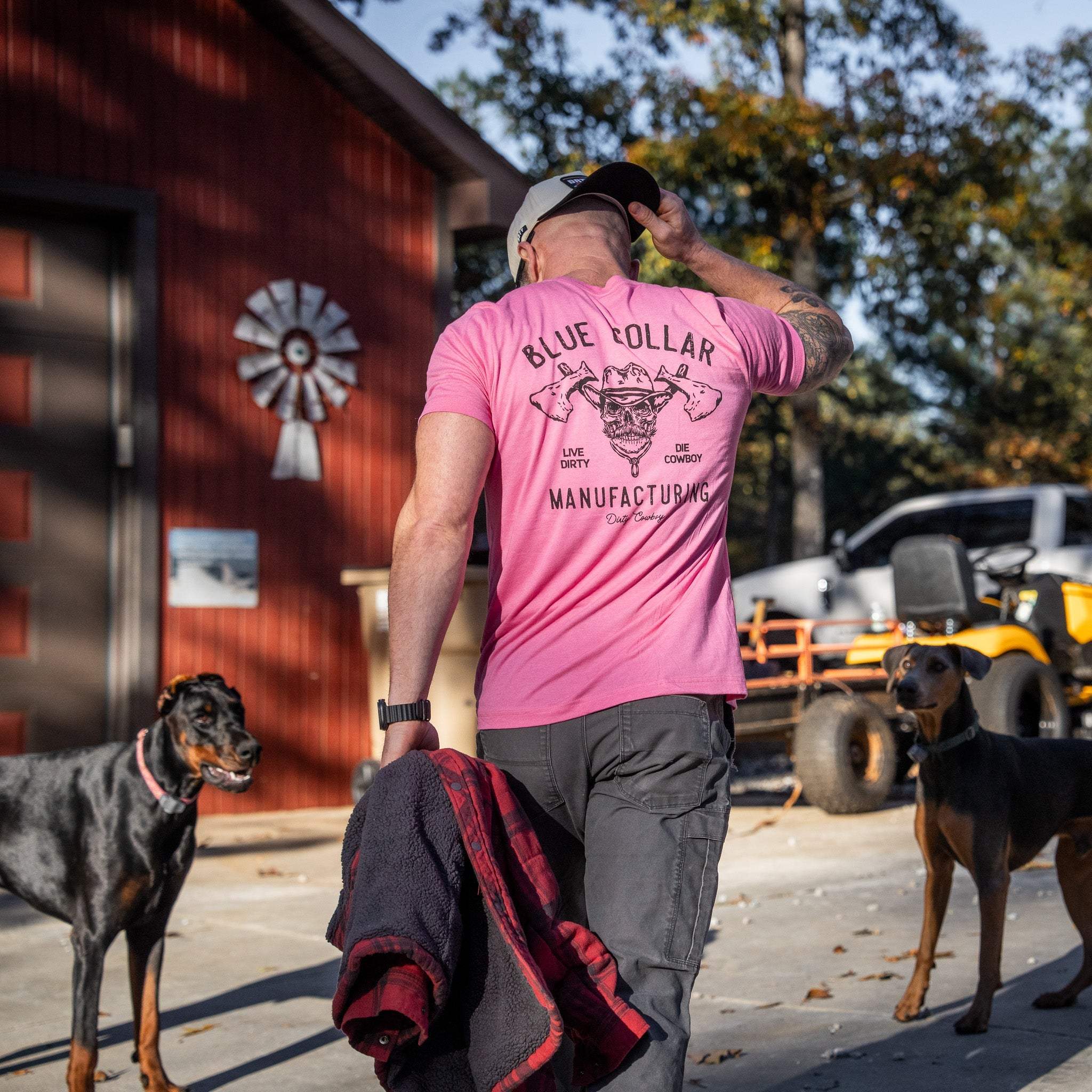 Blue Collar Hatchet Men's T-Shirt - DIRTY COWBOY USA - Flyclothing LLC