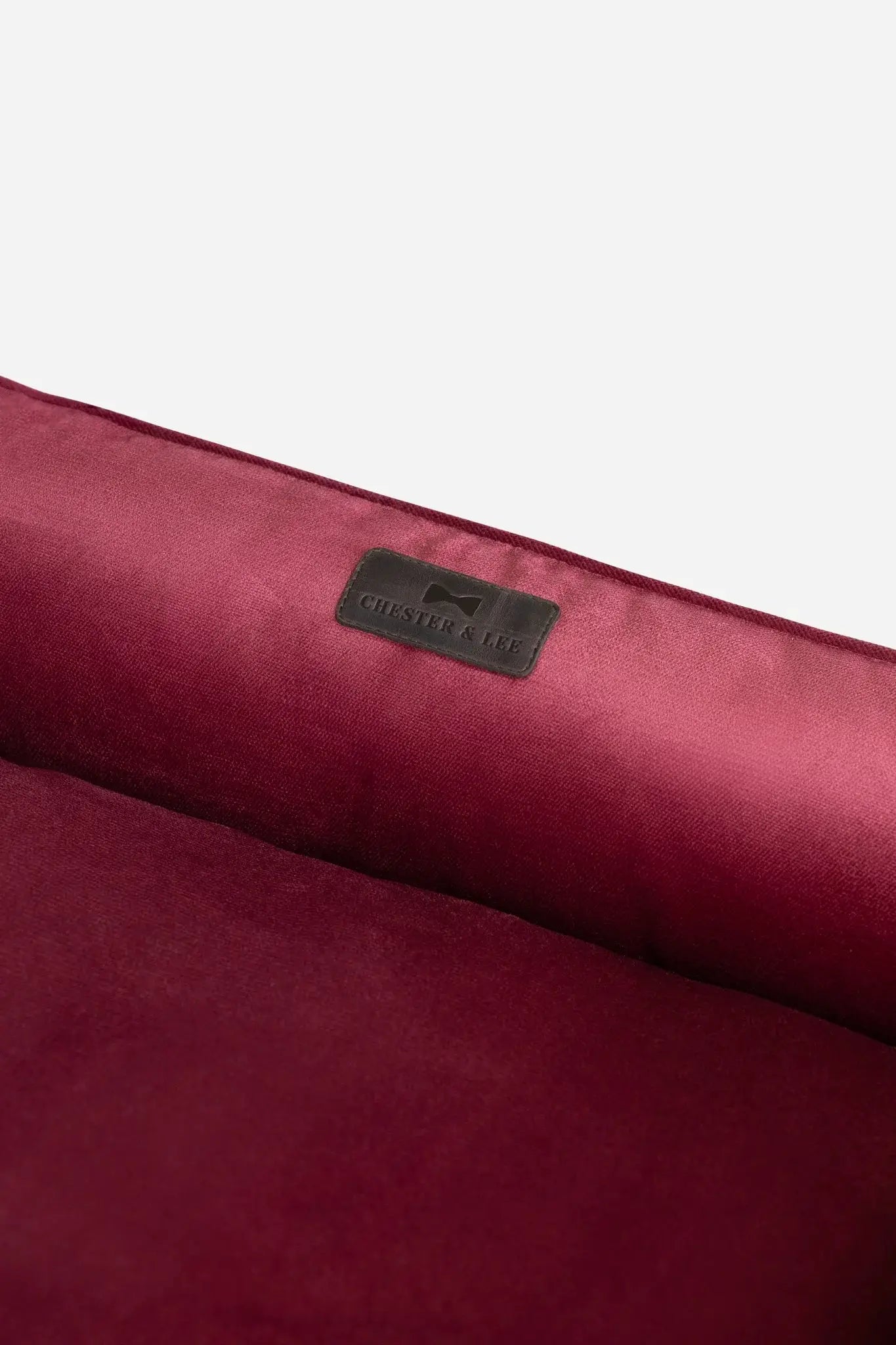 Chester & Lee | Vibrant Velvet Sleeper Dog Bed Wine - Chester & Lee - Flyclothing LLC