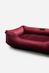 Chester & Lee | Vibrant Velvet Sleeper Dog Bed Wine - Chester & Lee - Flyclothing LLC