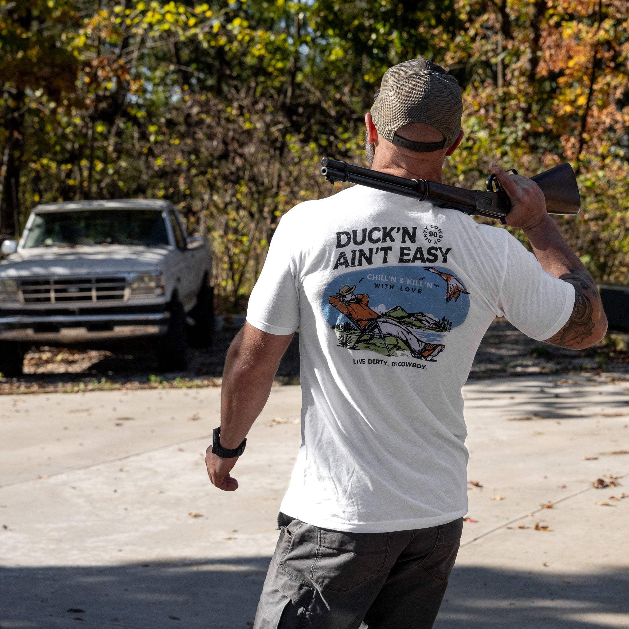 Duckin Aint Easy Men's T-Shirt - DIRTY COWBOY USA - Flyclothing LLC