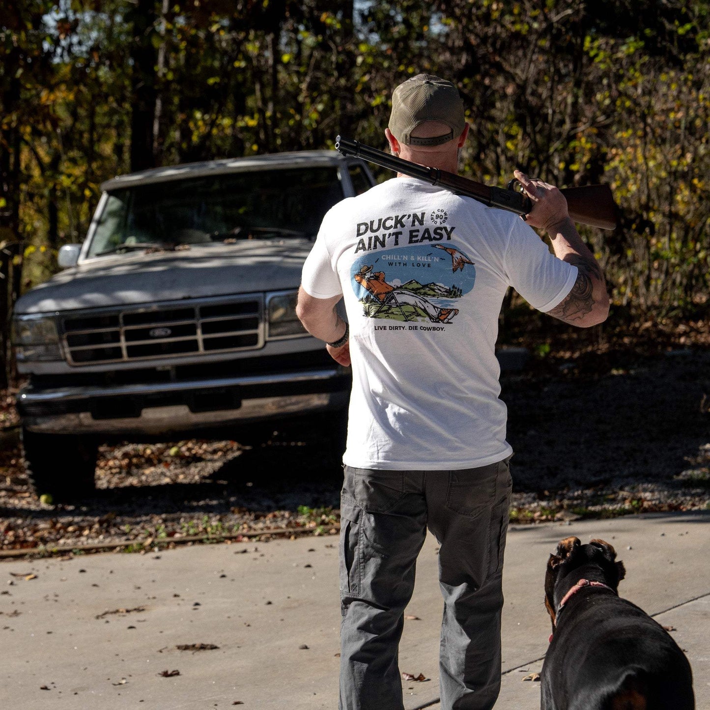 Duckin Aint Easy Men's T-Shirt - DIRTY COWBOY USA - Flyclothing LLC