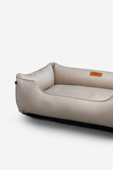 Chester & Lee | Classic Velvet Sleeper Dog Bed Beige - Chester & Lee - Flyclothing LLC