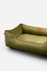 Chester & Lee | Vibrant Velvet Sleeper Dog Bed Olive - Chester & Lee - Flyclothing LLC
