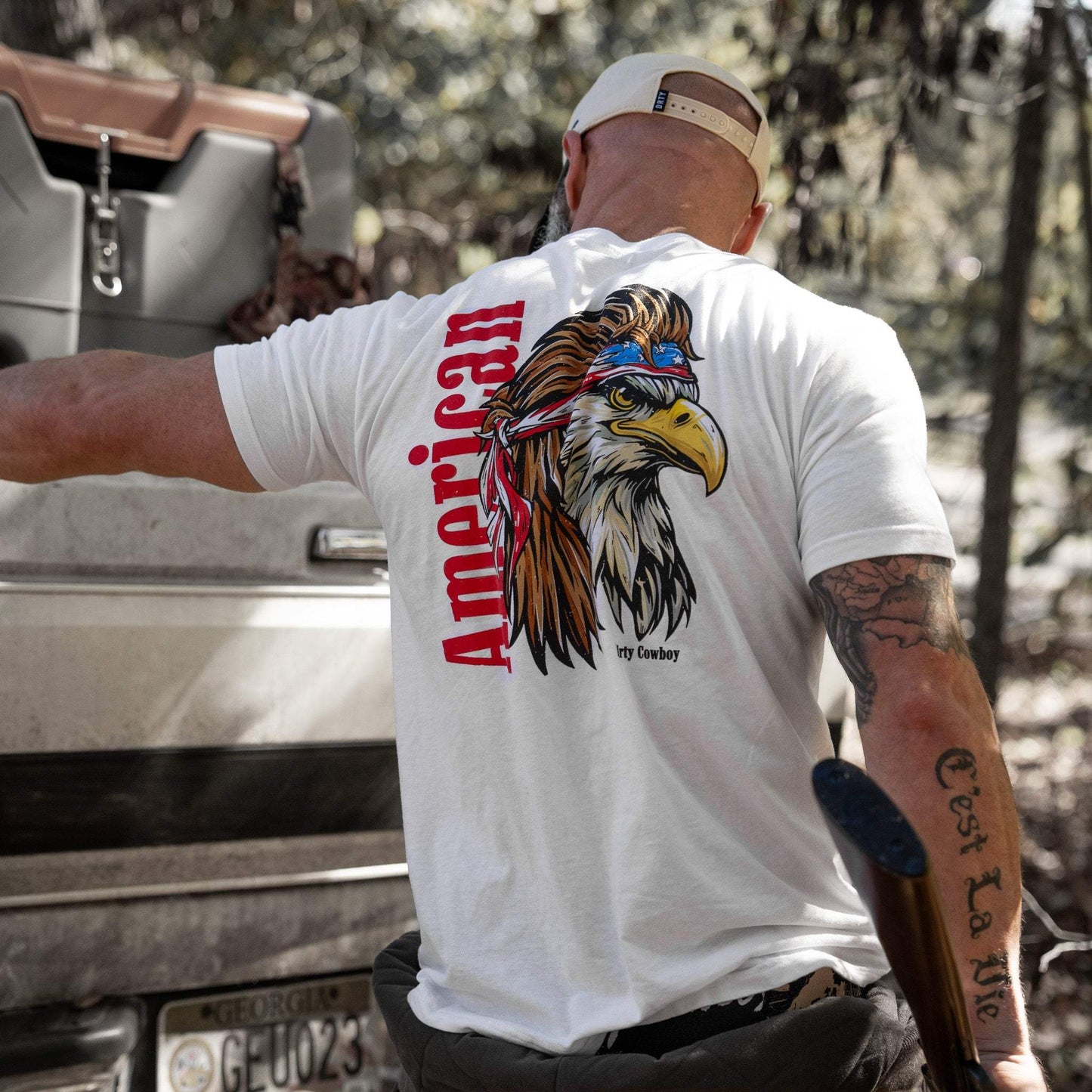 American Eagle Patriotic Men's T-Shirt - DIRTY COWBOY USA - Flyclothing LLC