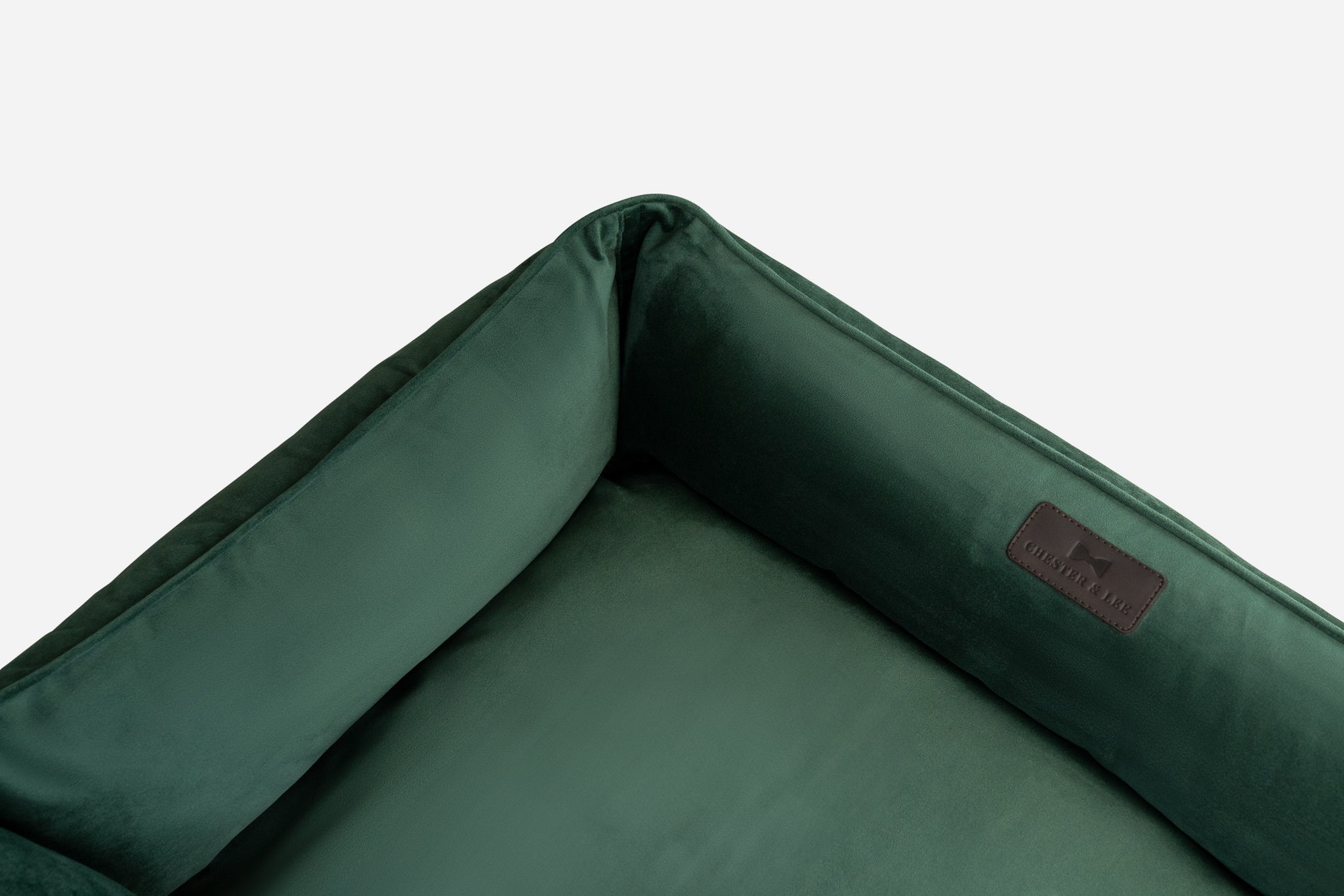 Chester & Lee | Classic Velvet Sleeper Dog Bed Green - Chester & Lee - Flyclothing LLC
