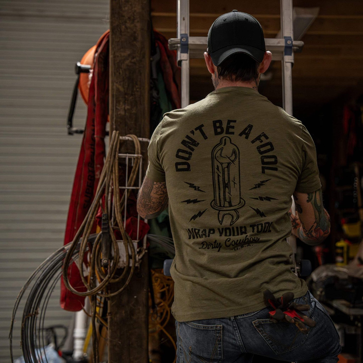 Don't Be a Fool. Wrap Your Tool Men's T-Shirt - DIRTY COWBOY USA - Flyclothing LLC