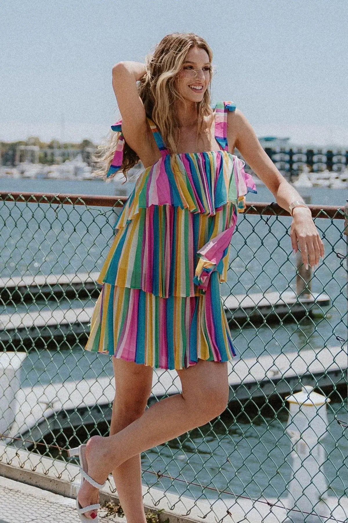 PROPER PARADISE WOVEN MINI DRESS - Flying Tomato - Flyclothing LLC