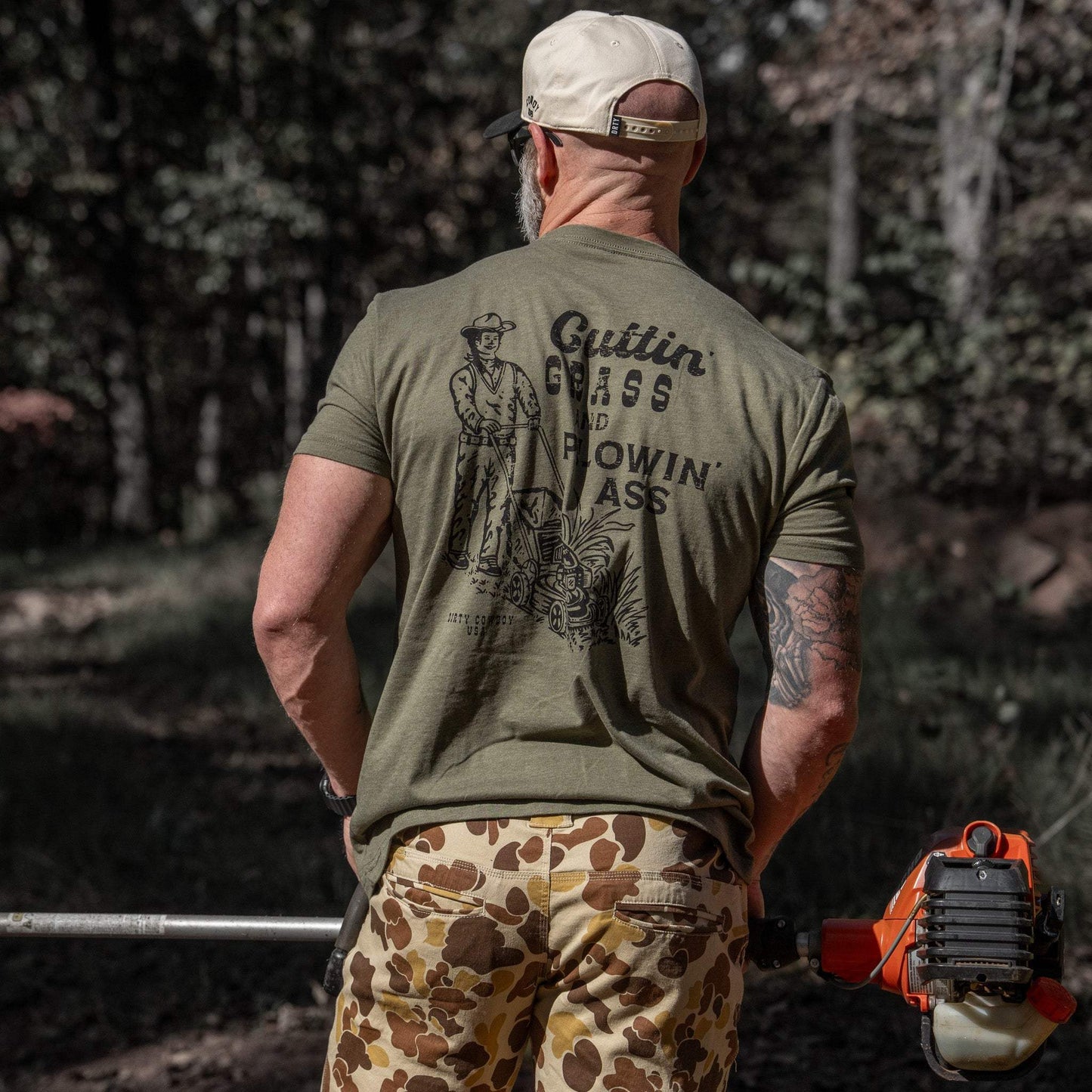 Cutting Grass & Plowin' Ass Men's T-Shirt - DIRTY COWBOY USA - Flyclothing LLC