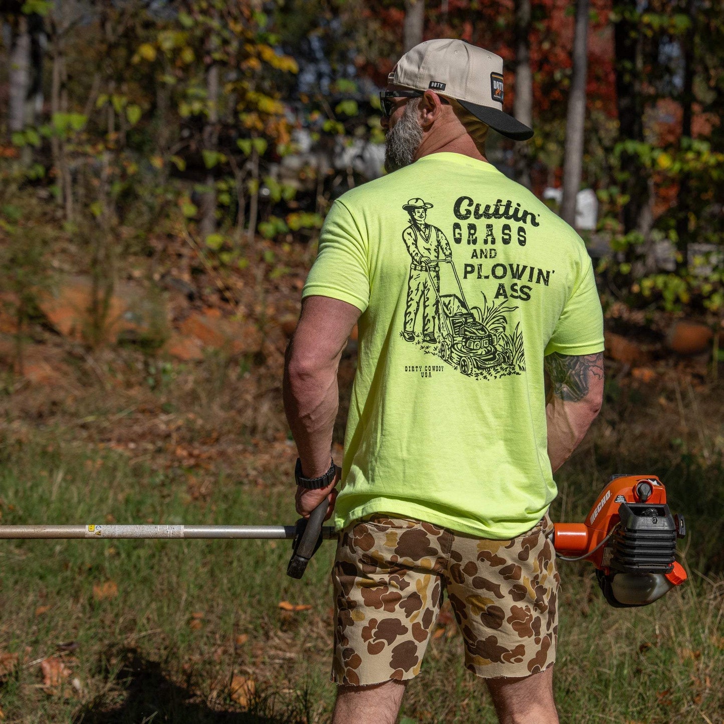 Cutting Grass & Plowin' Ass Men's T-Shirt - DIRTY COWBOY USA - Flyclothing LLC