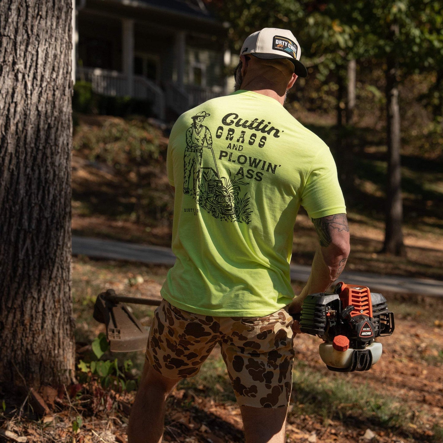 Cutting Grass & Plowin' Ass Men's T-Shirt - DIRTY COWBOY USA - Flyclothing LLC