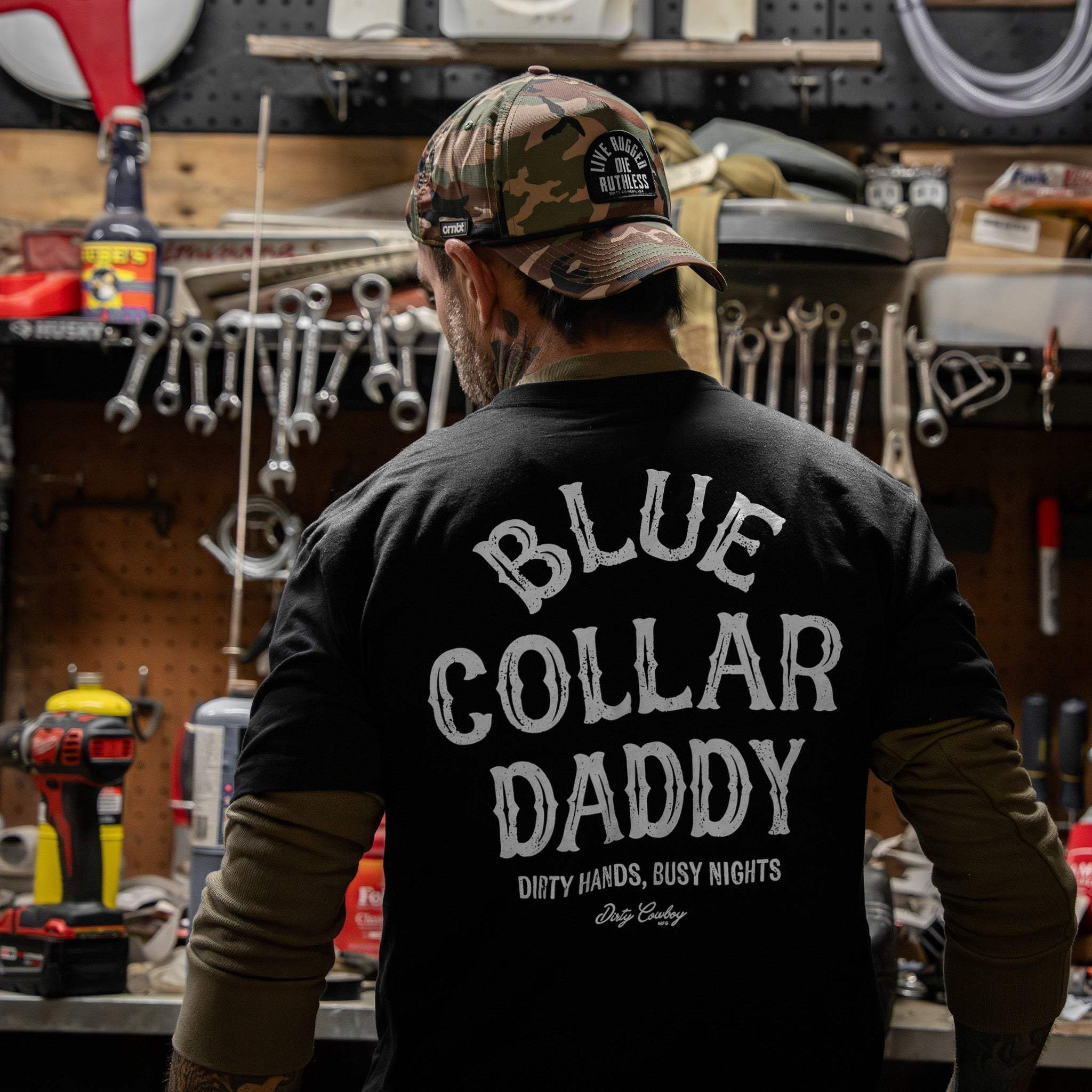 Blue Collar Daddy Men's T-Shirt - DIRTY COWBOY USA - Flyclothing LLC