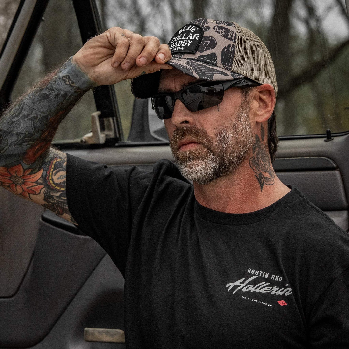Blue Collar Daddy Patch Original Ripstop Classic Snapback Hat - DIRTY COWBOY USA - Flyclothing LLC