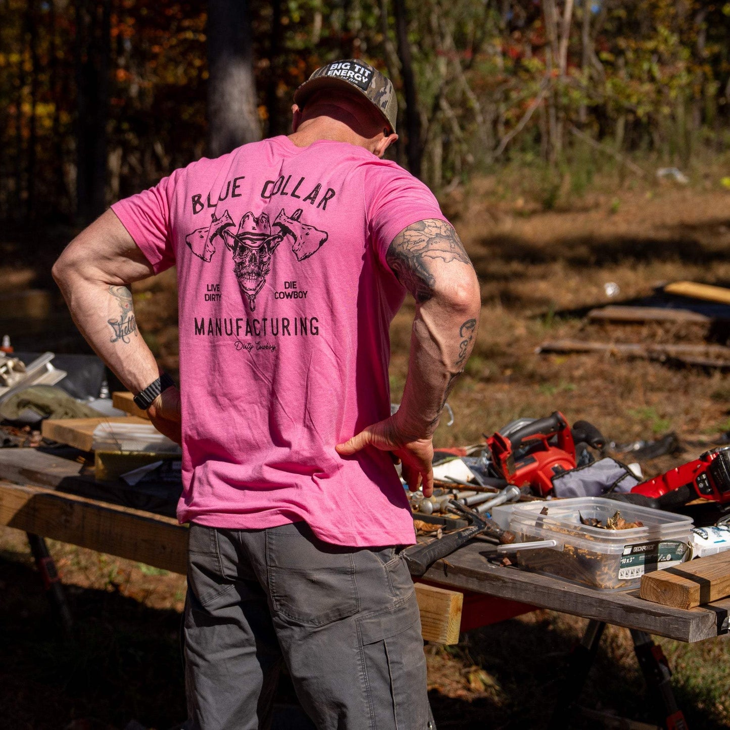 Blue Collar Hatchet Men's T-Shirt - DIRTY COWBOY USA - Flyclothing LLC