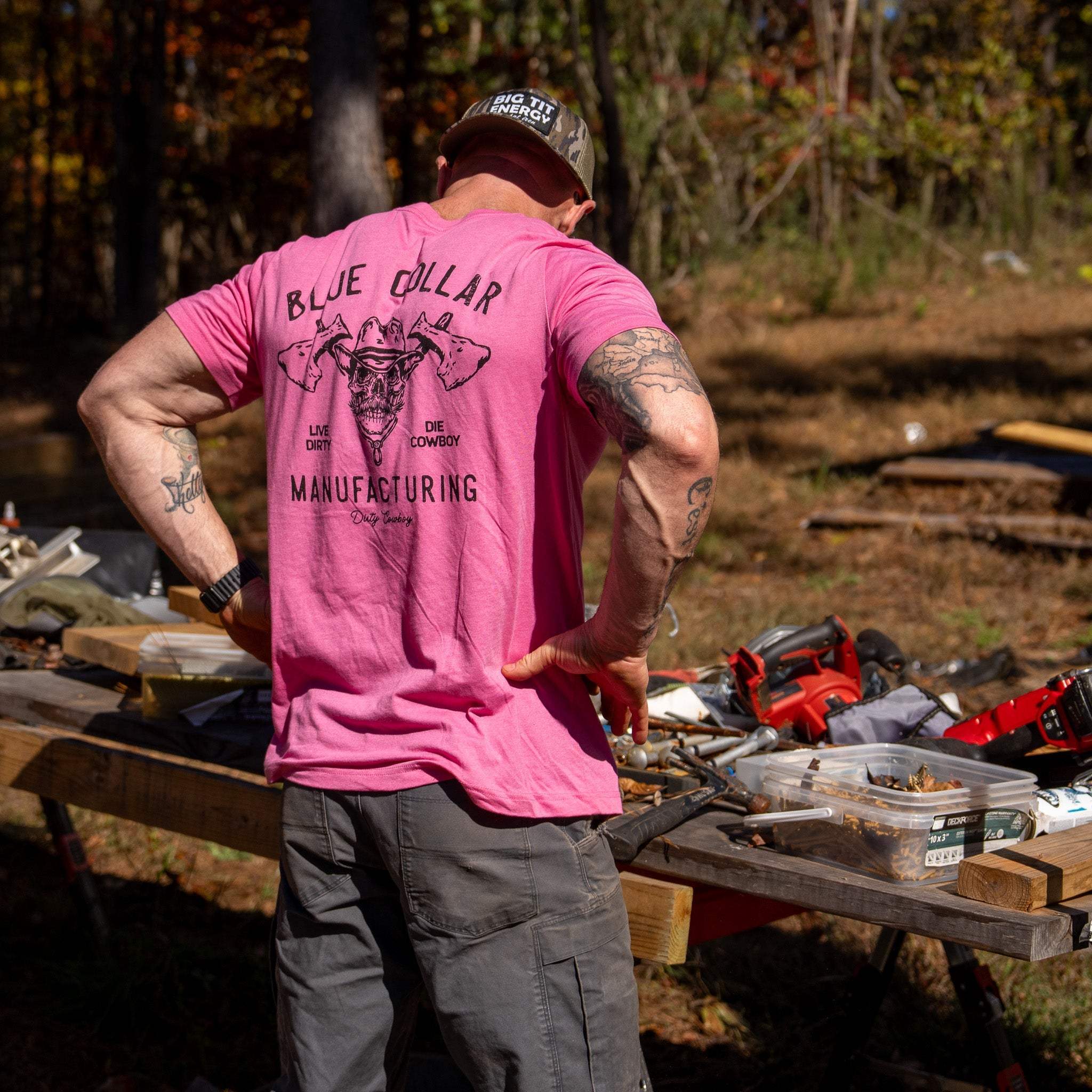 Blue Collar Hatchet Men's T-Shirt - DIRTY COWBOY USA - Flyclothing LLC