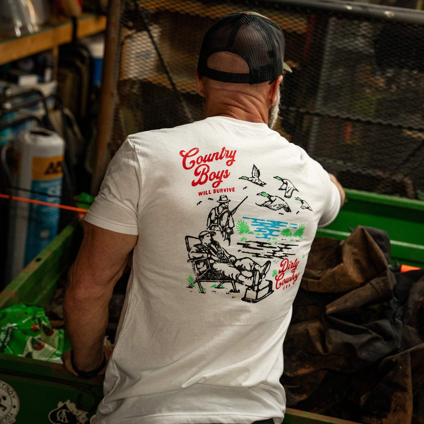 Country Boy's Will Survive Men's T-Shirt - DIRTY COWBOY USA - Flyclothing LLC