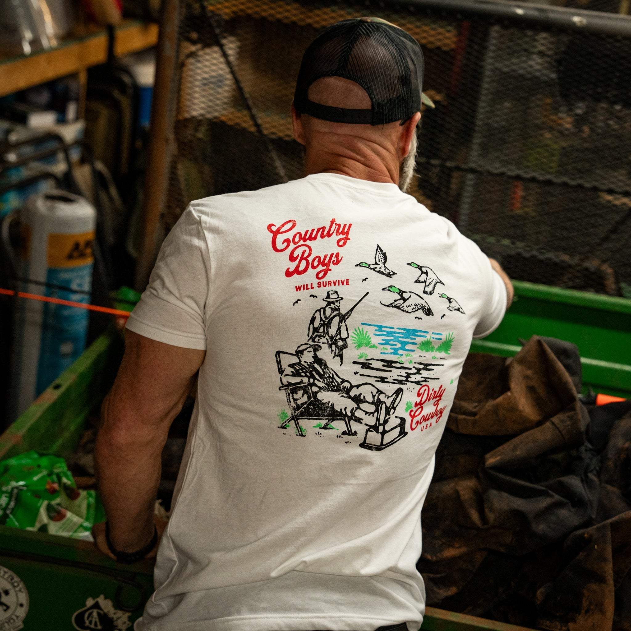 Country Boy's Will Survive Men's T-Shirt - DIRTY COWBOY USA - Flyclothing LLC
