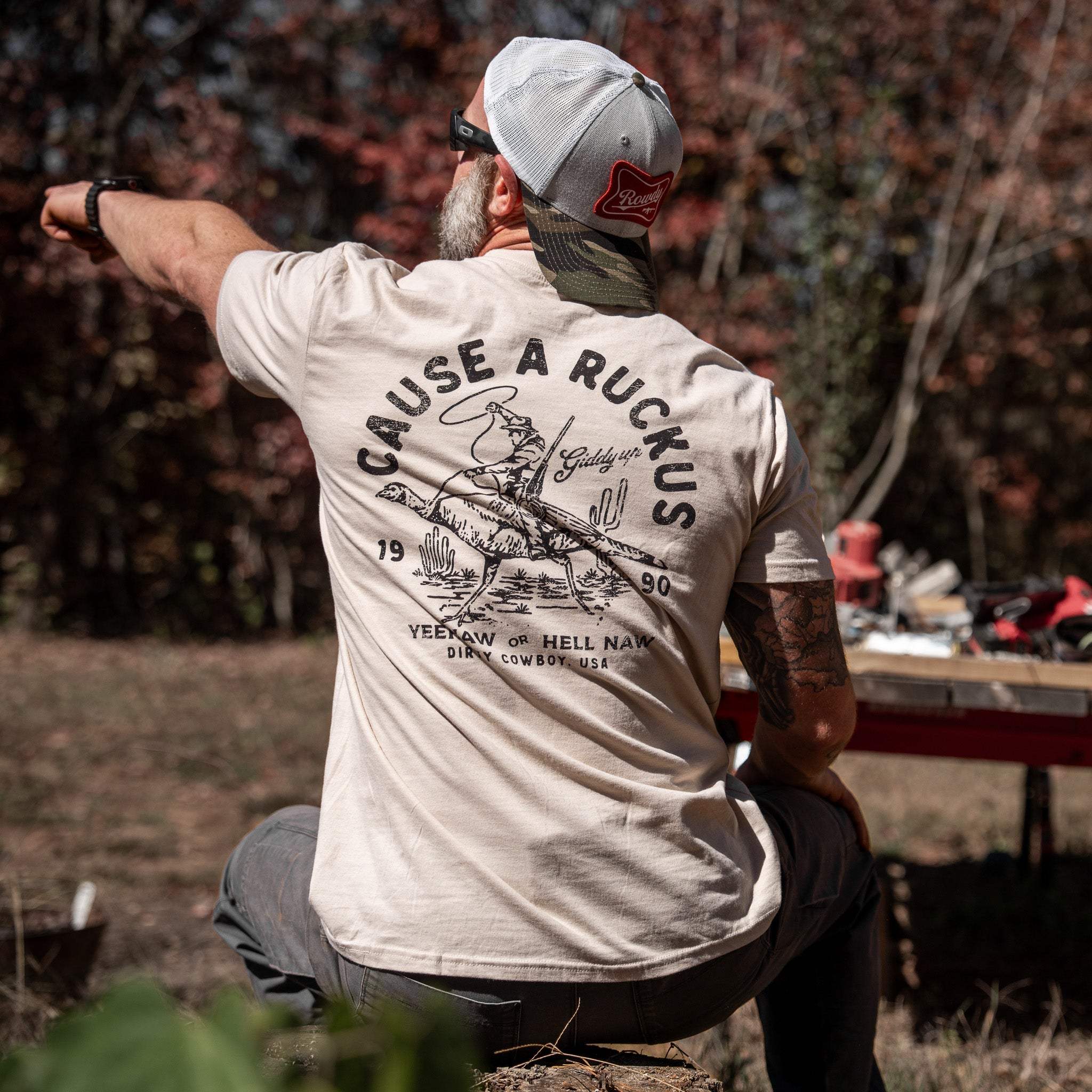 Cause A Ruckus Men's T-Shirt - DIRTY COWBOY USA - Flyclothing LLC