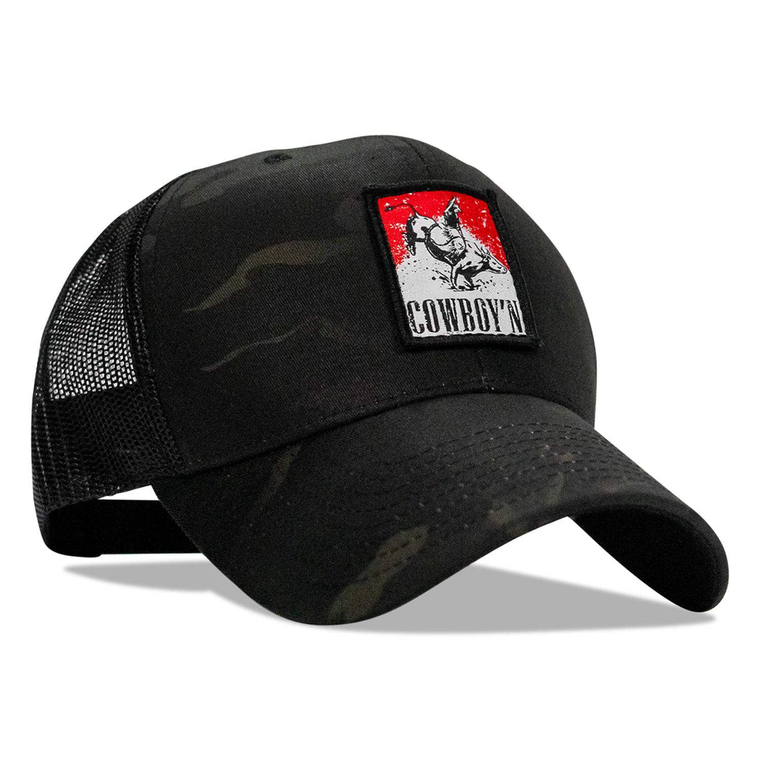 Cowboy'n Patch Mesh Snapback Hat - DIRTY COWBOY USA - Flyclothing LLC