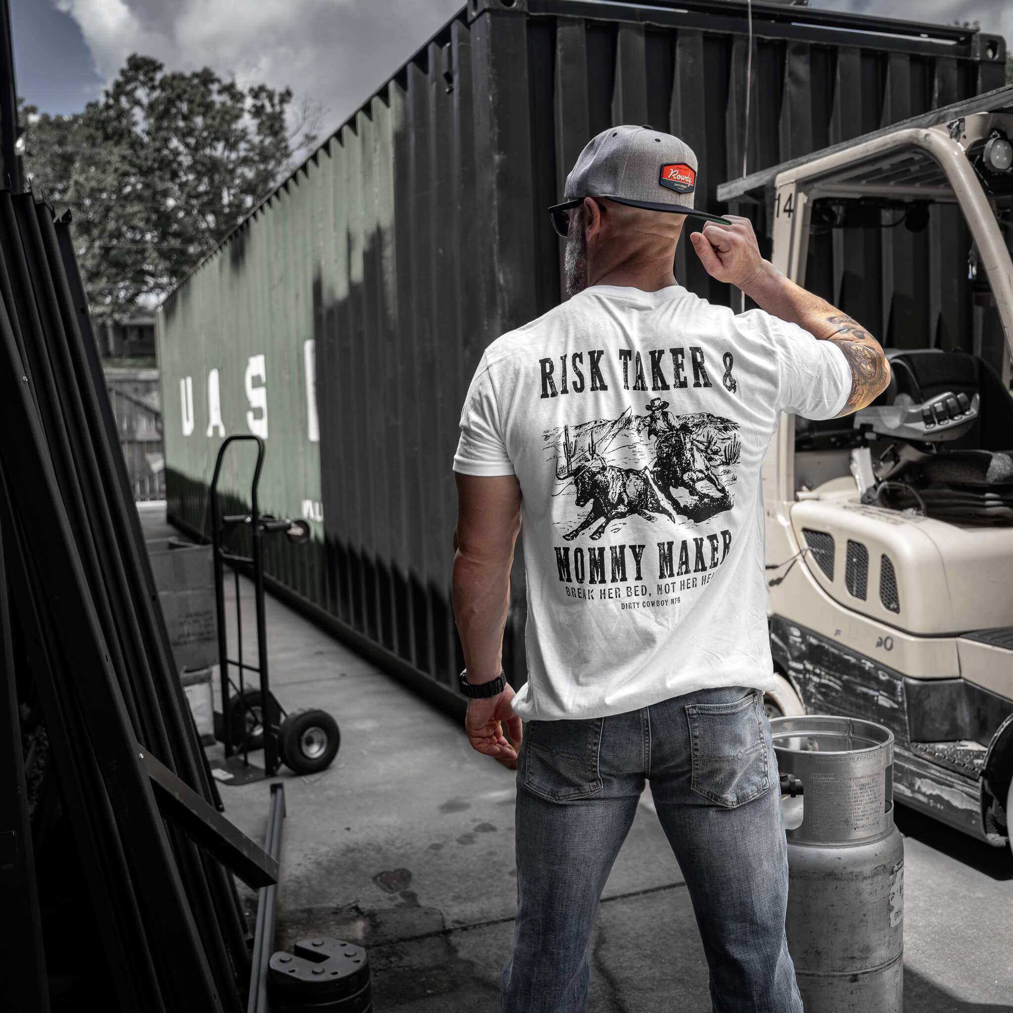 Risk Taker & Mommy Maker Men's T-Shirt - DIRTY COWBOY USA - Flyclothing LLC