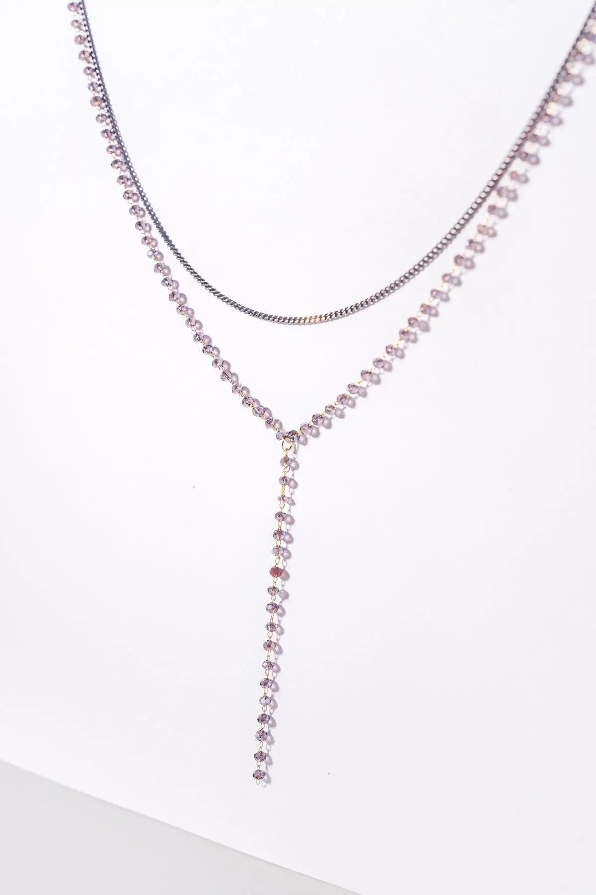 BEADED Y NECKLACE - Flying Tomato - Flyclothing LLC